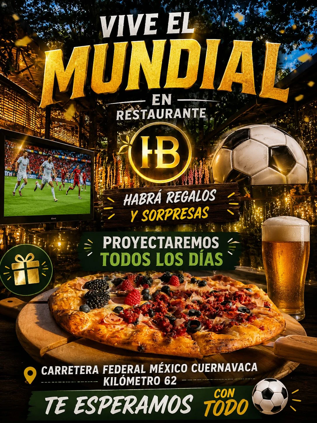 Cartel de Restaurante HB Mundial